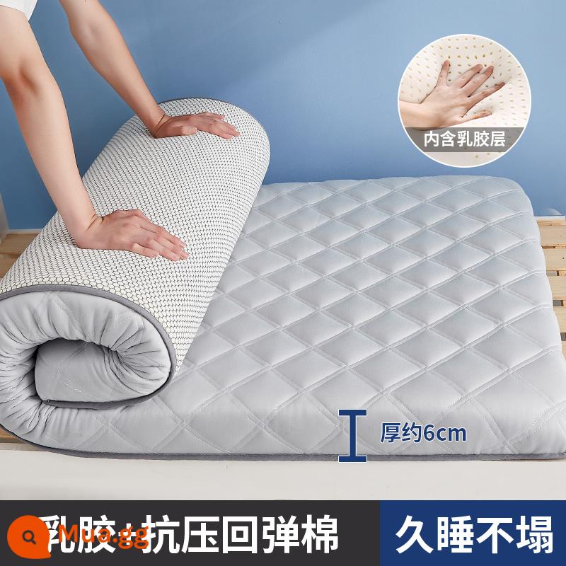 Nệm cao su đệm ký túc xá sinh viên đơn 90x190 trên và dưới bến ngủ thảm đánh sàn shop đặc biệt chăn ga gối đệm - Nệm cao su ✅Xám sữa dày khoảng 6cm [Phong cách lụa sữa nâng cấp + Vải kháng khuẩn, chống mạt loại A]