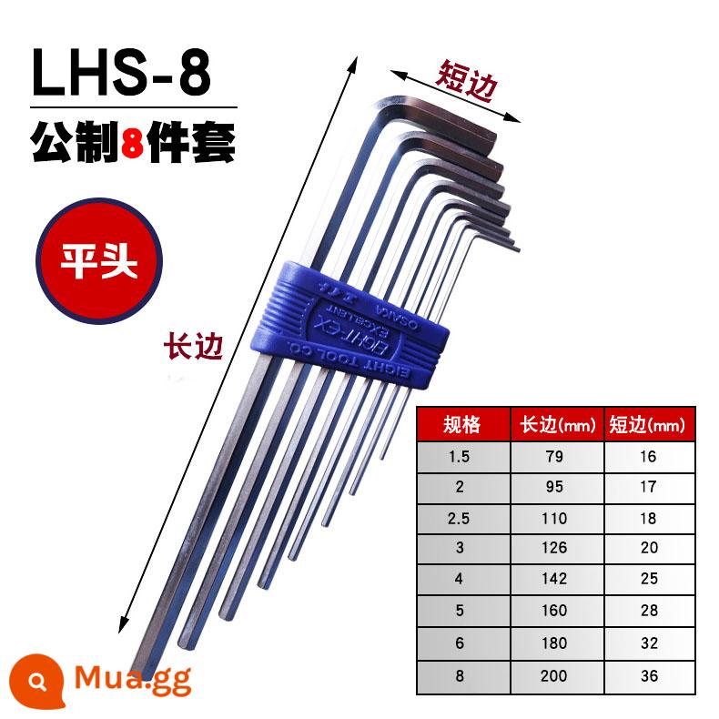 Nhật Bản nhập khẩu TÁM Bailey cờ lê lục giác bên trong 8 thương hiệu đặt góc chính số liệu TTR TLS-9 TS BHS - LHS-8 đầu phẳng dài đặc biệt 1,5-8mm