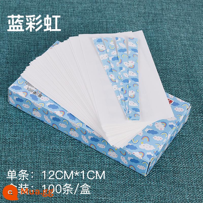 Cut-free guzheng tape người lớn của trẻ em kỳ thi chứng chỉ đặc biệt thoáng khí pipa móng băng đa năng loại chơi không dính - Băng cắt Guzheng [Phong cách cầu vồng màu xanh]