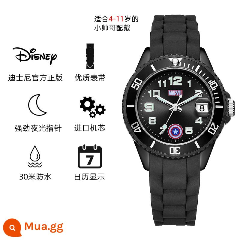 Disney Children Watch nam học sinh trung học, nam sinh, nam sinh, học sinh tiểu học không thấm nước, đồng hồ học điện tử của học sinh trung học cơ sở - Size nhỏ màu đen [90% khách hàng lựa chọn]