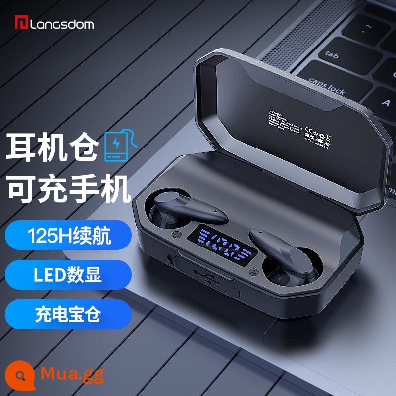 Tai nghe Bluetooth In-Ear không dây Trò chơi thể thao điện tử Khử tiếng ồn Độ trễ thấp Tuổi thọ pin lớn Thích hợp cho Huawei Apple Xiaomi - TN73MAX đen [thời lượng pin siêu khủng 125 giờ]