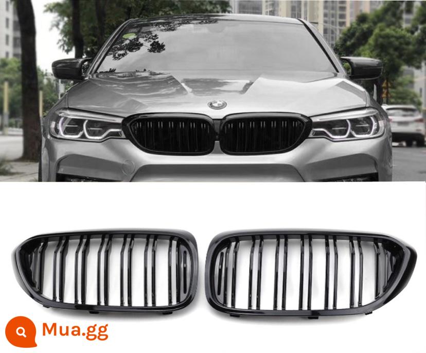 Môi trước và môi sau của BMW5 series 11-22 sửa đổi năm loạt xẻng phía trước cánh sau MP váy bên m5 kit Black Warrior 530 - [18-20] Lưới tản nhiệt trung tâm dòng 5 - đen sáng