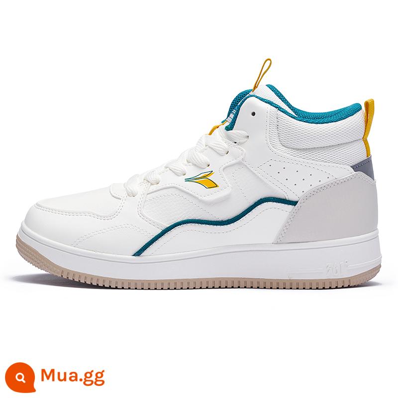 Giày Thể Thao 361 Nam Trang Web Chính Thức Mùa Đông 2022 Mới 361 Độ Plus Nhung Chính Hãng Giày Sneaker Ống Cao Giày Thường Nam - Lông trắng/xanh hồ đậm 246627A