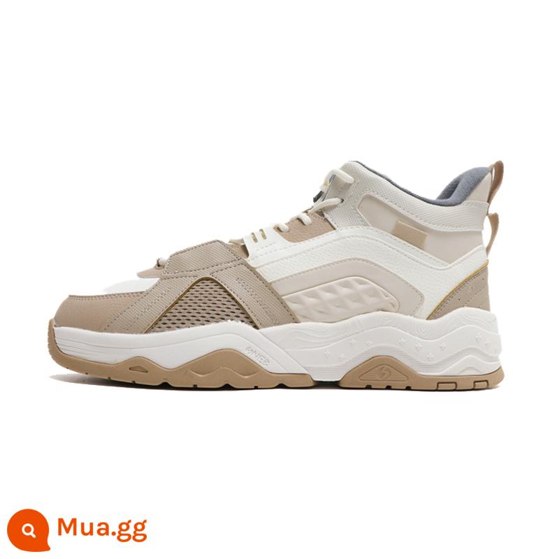 Giày Thể Thao 361 Nam Trang Web Chính Thức Mùa Đông 2022 Mới 361 Độ Plus Nhung Chính Hãng Giày Sneaker Ống Cao Giày Thường Nam - Màu nâu lúa mì/lông trắng 246641A