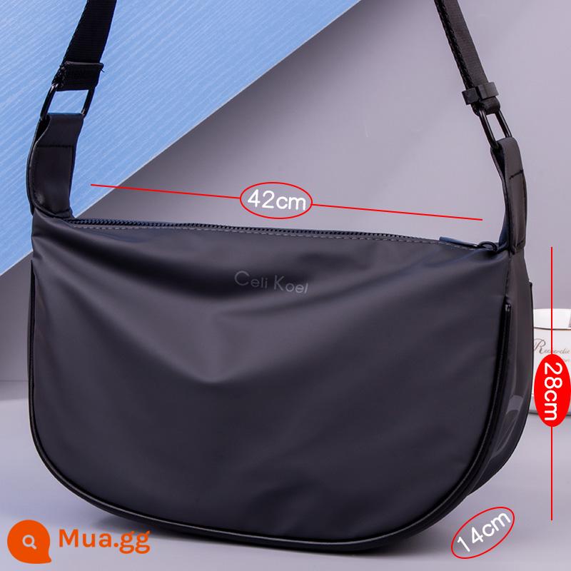 Túi Messenger mới Túi đeo vai nam nam Backpack nhỏ Waterproof Oxford Vải Bánh bao - Xám-Lớn (42*28*14)cm