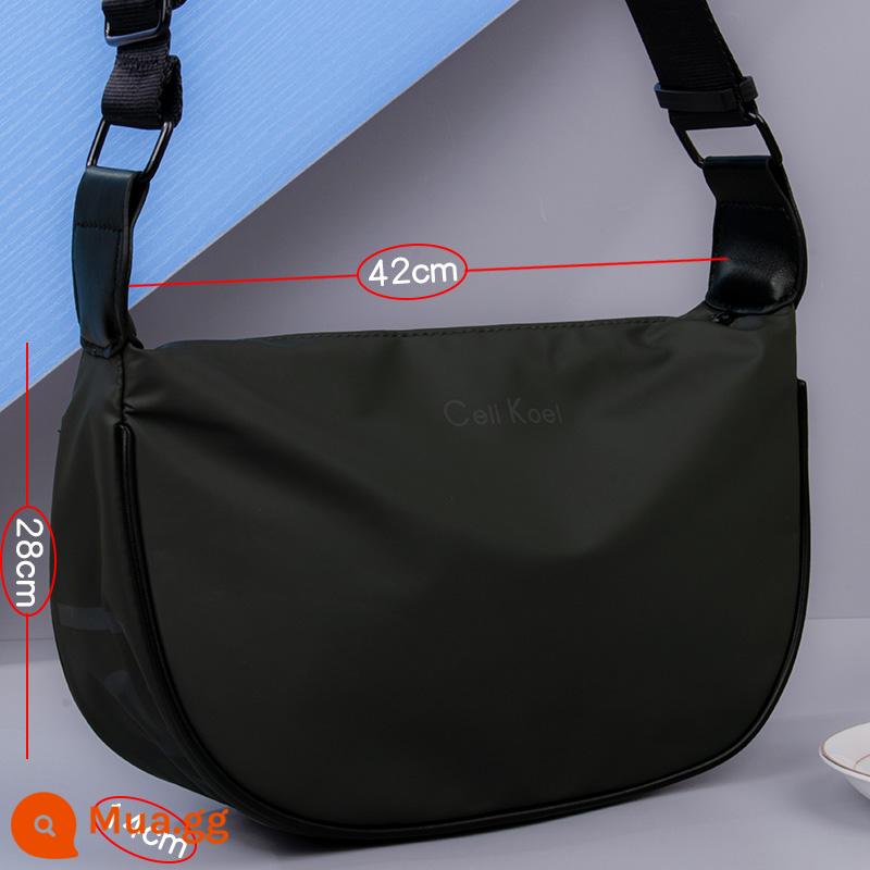 Túi Messenger mới Túi đeo vai nam nam Backpack nhỏ Waterproof Oxford Vải Bánh bao - Xanh-Lớn (42*28*14)cm