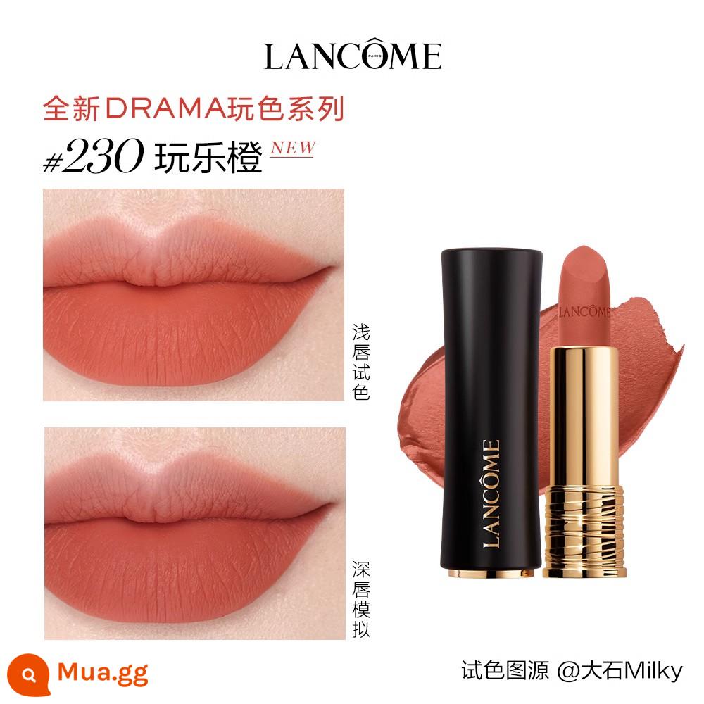 [Mua ngay] Lancôme Pure Lipstick Xiaoman Eo Matte Lipstick Classic 196 White and Color - Nhung lì #230 Play Cam