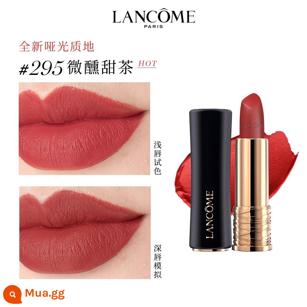 [Mua ngay] Lancôme Pure Lipstick Xiaoman Eo Matte Lipstick Classic 196 White and Color - Trà Ngọt Velvet Matte #295 Tipsy