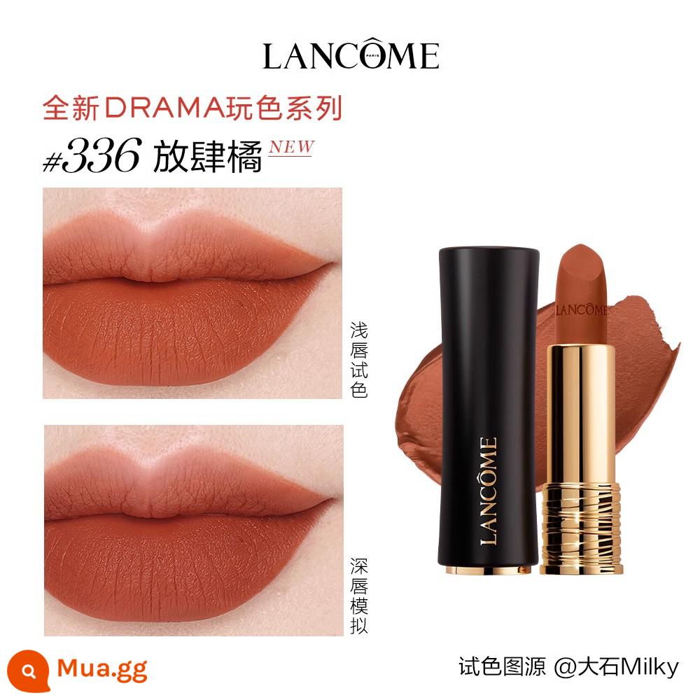 [Mua ngay] Lancôme Pure Lipstick Xiaoman Eo Matte Lipstick Classic 196 White and Color - Velvet Matte #336 Màu cam không kiềm chế