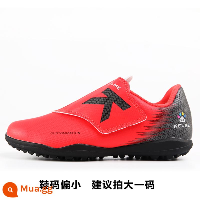 Giày bóng đá trẻ em chính thức của Kelme Karmei Đàn ông và Phụ nữ Phép thuật Magic Post Sneakers School School Học sinh đào tạo giày - đỏ đen