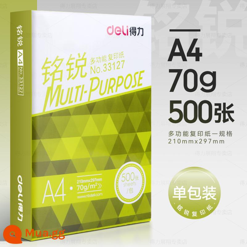 Giấy in và photocopy Deli A4 70g túi đeo vai 500 tờ văn phòng phẩm giấy trắng in a4 một hộp giấy nháp miễn phí vận chuyển cho học sinh Giấy in A4 nguyên hộp 70g 80g giấy photocopy a4 miễn phí vận chuyển - [Hot Sale] Mingrui 70g | 500 tờ