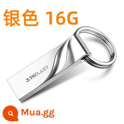 Taipower Đĩa U 8G Chống Nước Kim Loại Chống Rơi Cắm Trực Tiếp USB 8G Đĩa U 8G Có Móc Khóa Ổ Đĩa Flash Máy Tính - xám nhạt