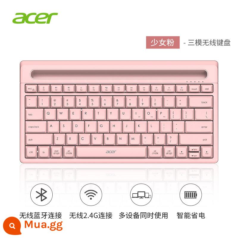 Bàn phím Bluetooth không dây Acer/Acer mini nhỏ siêu mỏng di động máy tính bảng Apple ipad chuyên dụng cho điện thoại di động máy tính để bàn máy tính xách tay phổ quát cô gái dễ thương game văn phòng gõ USB - bột cô gái