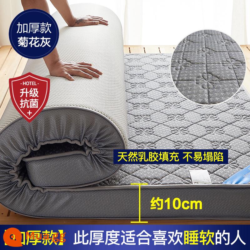 Nệm cao su đệm nhà dày ký túc xá sinh viên đơn chiếu tatami thảm xốp cho thuê chăn đặc biệt - [Mẫu Latex nâng cấp + Vải kháng khuẩn loại A] Xám Clover 10cm