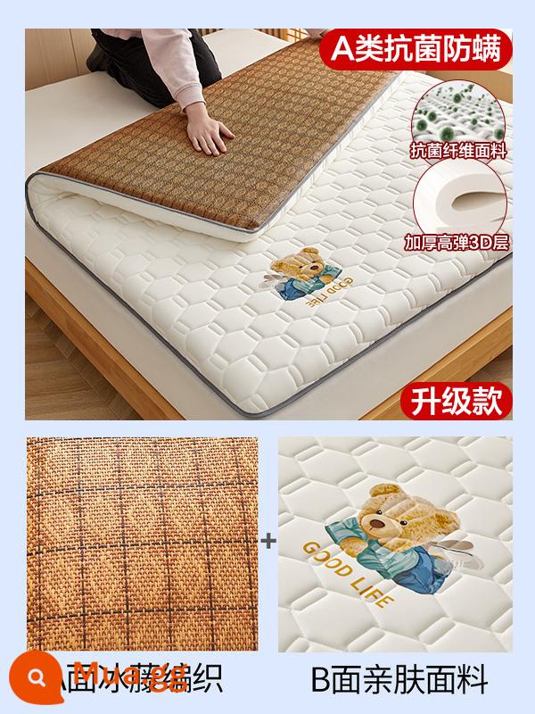 Nệm cao su đệm ký túc xá sinh viên giường đơn nệm chiếu tatami xốp cho thuê thảm đặc biệt đệm ngủ - Nệm Bear Beige = 5.5cm (kháng khuẩn loại A) dùng được 2 mặt