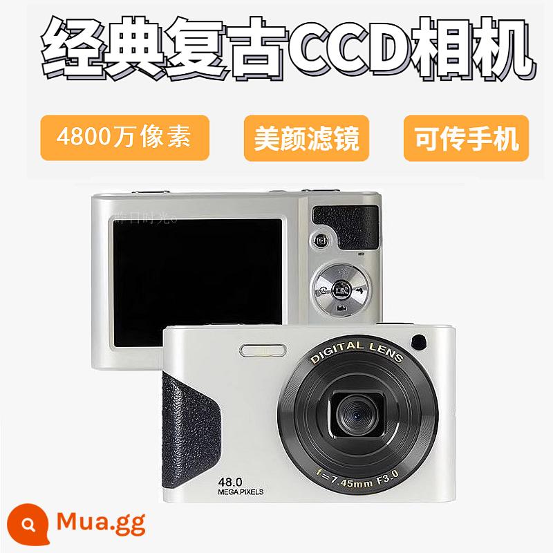 Máy ảnh kỹ thuật số mới dành cho nữ máy ảnh CCD cấp đầu vào khuôn viên trường selfie Volg retro máy thẻ máy ảnh nhỏ - Model nâng cấp-trắng / pixel 4800W (20 bộ lọc + làm đẹp)