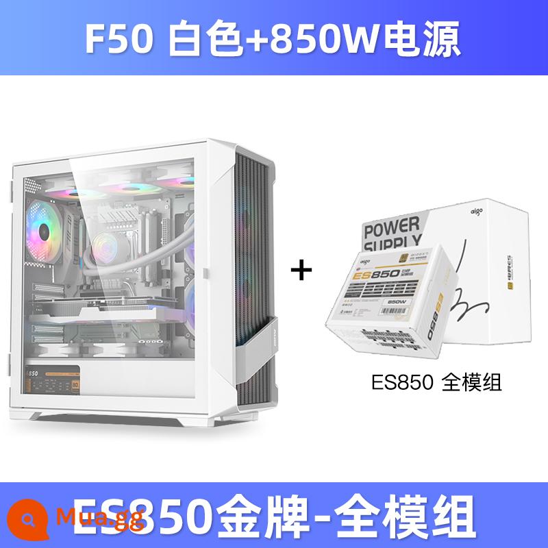 Bán Đảo Hộp Sắt Nến Rồng F50 Vỏ Chính Máy Tính Tự Làm Chơi Game Game 360 Làm Mát Bằng Nước 4090 Card Đồ Họa Archimedes - Trắng F50+ES850 trắng (huy chương vàng 850W)