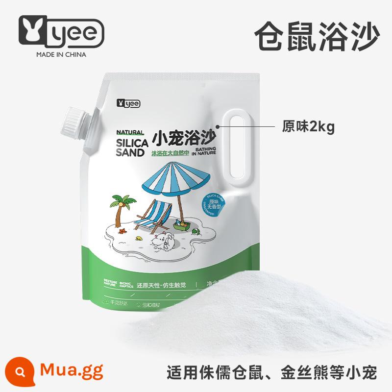 yee hamster tắm cát nước tiểu cát vàng lụa gấu tắm đặc biệt cát nước hoa khử mùi nhà vệ sinh tắm nước tiểu lưu vực cát nguồn cung cấp hộp - Cát tắm Original 2000g♥Mua 3 tặng 1