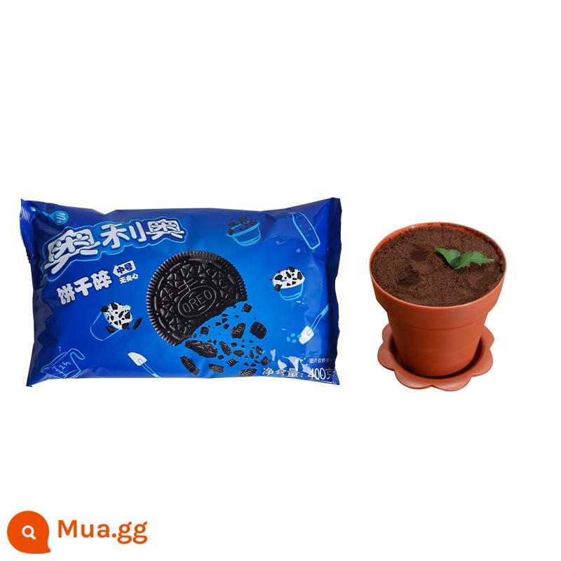 Bánh quy Oreo vụn Tuyết Mei Niang làm đầy bột mousse thành phần kem gỗ cám cốc bánh quy bột nướng bánh - 400g bánh Oreo nghiền nát (bao gồm 20 cốc)