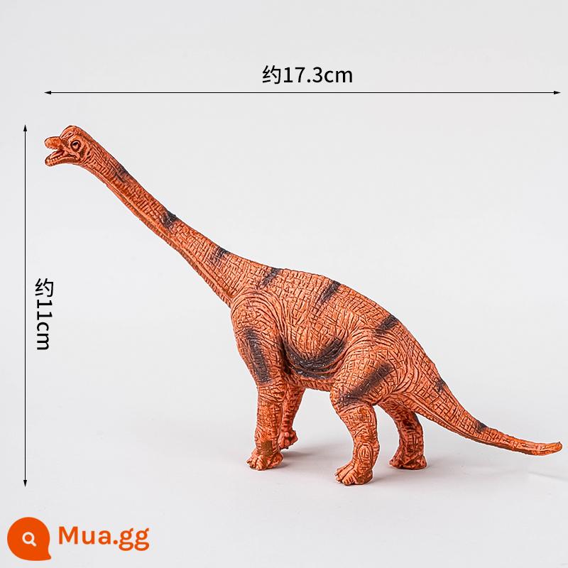 Trang trí bánh khủng long plug-in plug-in Tyrannosaurus rex nam sinh nhật bé một tuổi trẻ em Khủng long nhỏ kỷ Jura - Brachiosaurus màu nâu đất đỏ PVC