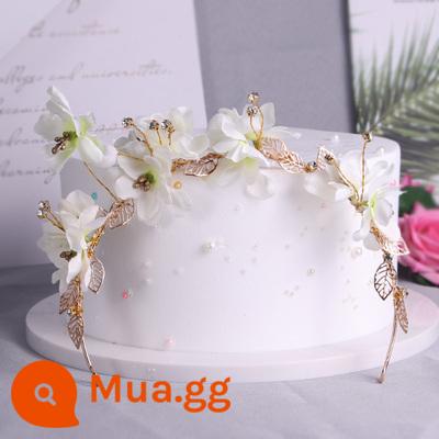 Mười gói vương miện trang trí bánh cho người lớn và trẻ em Vương miện nữ hoàng đám cưới ngọc trai ngôi sao lưới đồ trang trí màu đỏ - Mười viên ngọc hồng trắng vàng tươi