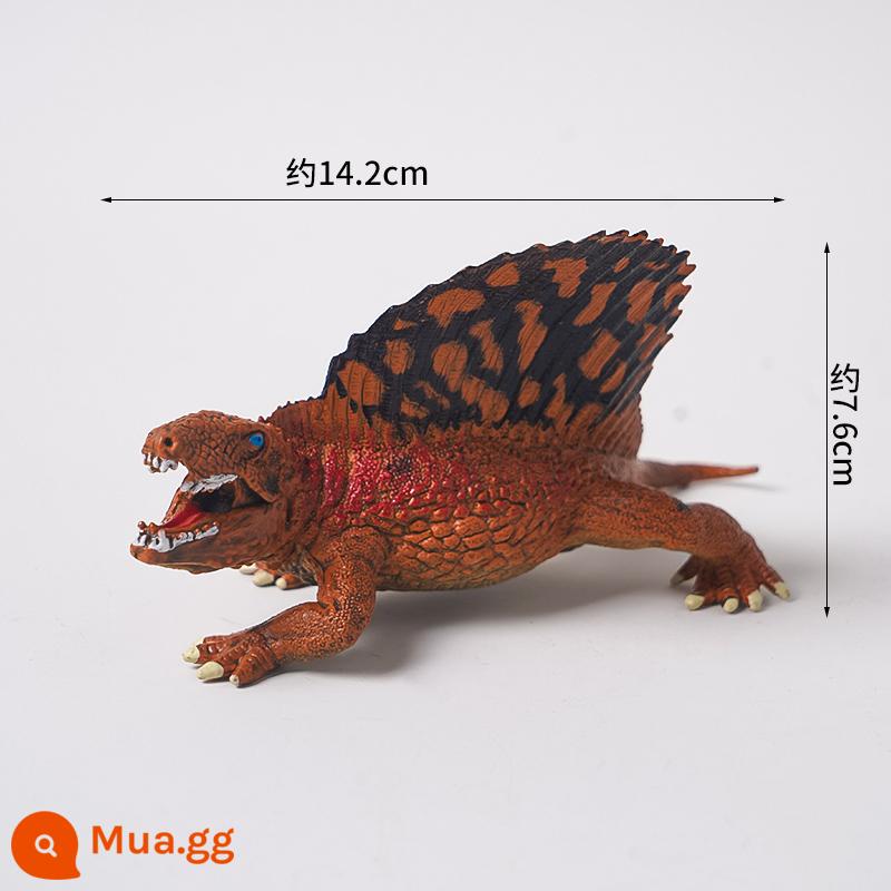 Trang trí bánh khủng long plug-in plug-in Tyrannosaurus rex nam sinh nhật bé một tuổi trẻ em Khủng long nhỏ kỷ Jura - Dimetrodon PVC màu xanh hoàng gia