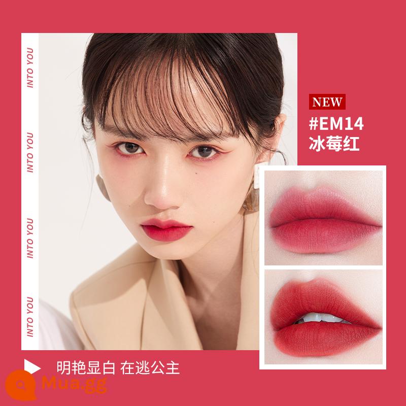 into you lip mud hero matte air nhung son men đóng hộp 525 son môi em08 giá rẻ intoyou - EM14 Iceberry đỏ tươi trắng sáng