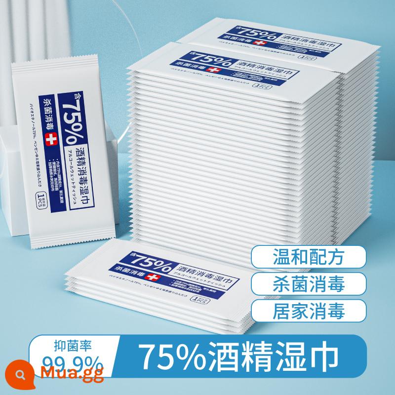 Khăn lau ướt khử trùng Khăn lau cồn 75% Đóng gói nhỏ độc lập Khăn ướt khử trùng Đóng gói di động Đóng gói riêng lẻ - 3 gói 30 viên