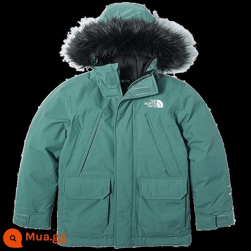 Áo khoác trẻ em Pre-TheNorthFace ngoài trời chống nước và ấm áp cho bé trai 23 mùa thu đông phong cách mới | 82XW - I0F/xanh