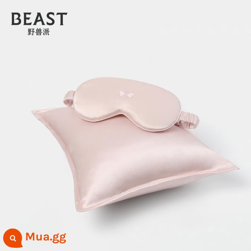 THEBEAST Travel Little Lily of the Valley Silk Travel Set Mặt nạ mắt lụa Quà lưu niệm sinh nhật - Bộ du lịch - hồng tiềm ẩn (mặt nạ mắt + gối thắt lưng)