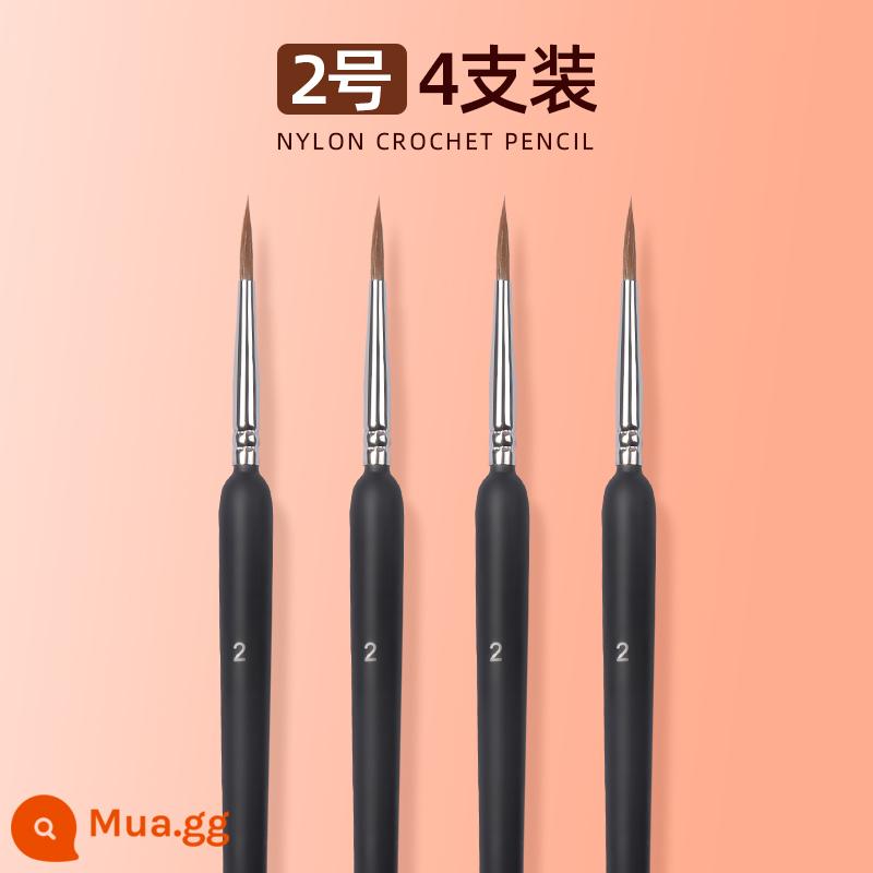 Wolf hook line pen bộ cọ siêu mịn vẽ bột màu acrylic Tranh Trung Quốc sơn dầu bột màu vẽ bề mặt màu nước cọ cọ mềm đầu nét vẽ sinh viên nghệ thuật đặc biệt sinh viên rất tốt sử dụng các nét để phác thảo tác phẩm cọ đẹp - Số 2/4 gói