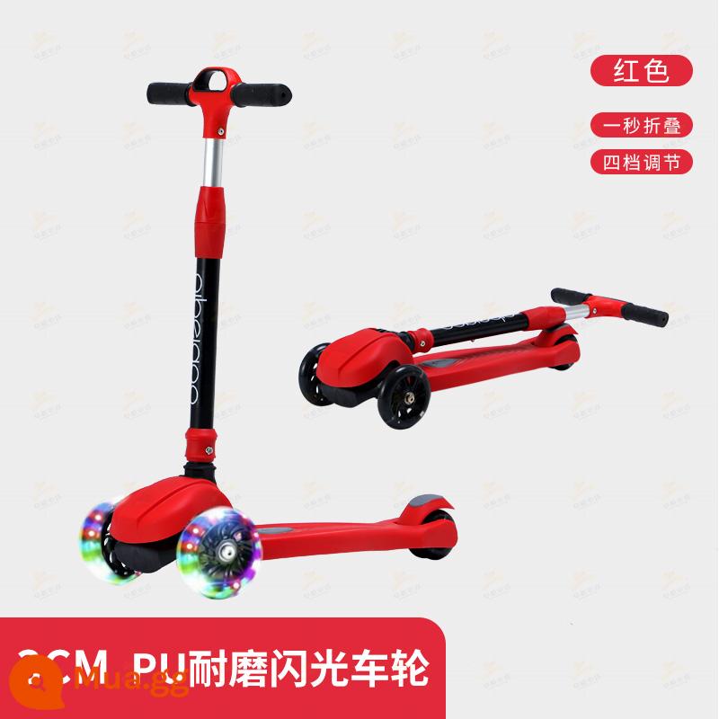 Xe trượt Scooter trẻ em 2-3-6-8 tuổi xe trượt 3 bánh flash bé trai và bé gái bé có thể nâng đồ chơi xe yo-yo - Màu ngọc/bánh xe 3CM + tay lái hợp kim nhôm