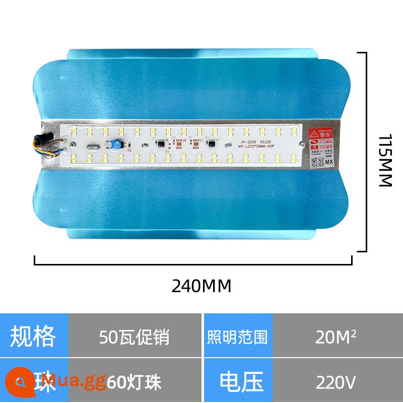 Đèn led iốt vonfram đèn làm việc 1000W Trang web xây dựng ánh sáng SHOT LIGHT Superbet View Lightning ngoài trời chống thấm ánh sáng mặt trời ánh sáng - Ánh sáng trắng 50W 60 hạt đèn