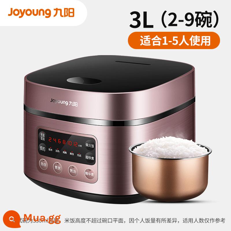 Nồi cơm điện Joyoung 4l lít mini hộ gia đình nhỏ thông minh hoàn toàn tự động 6 hàng chính hãng 1 hàng chính hãng 2 cửa hàng flagship 3-5 người - đen