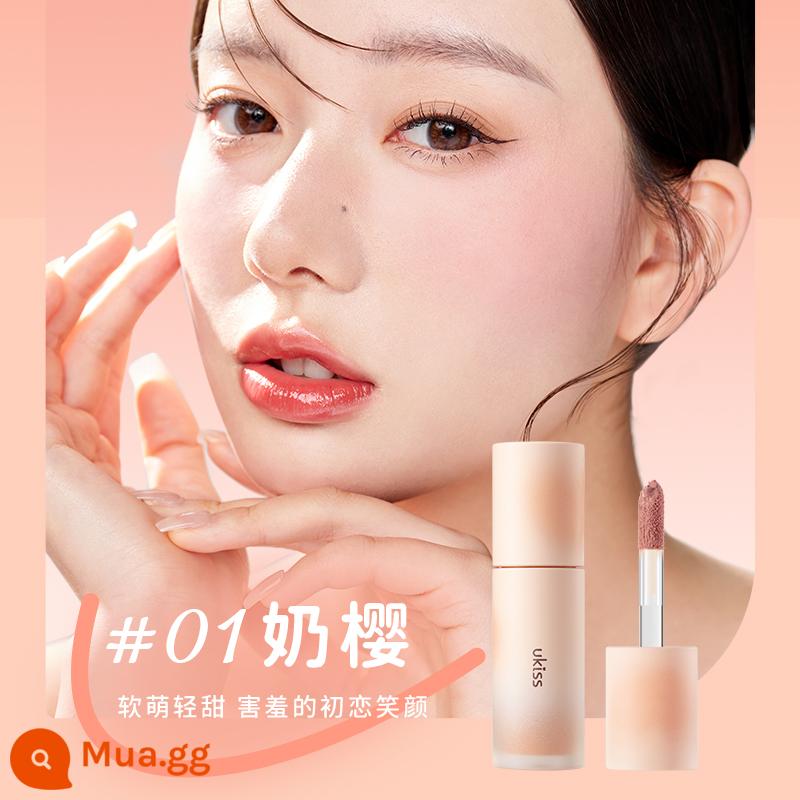 Phấn má hồng dạng lỏng UKISS Heartbeat Pop Liquid Phấn mắt One Body Repair Matte Pure Desire Wind - 01 Sữa Sakura 2g