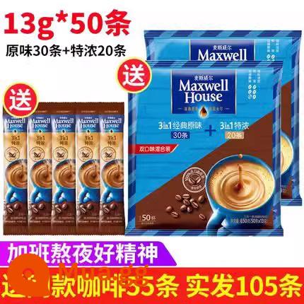 Maxwell Cực Mạnh Bột Cà Phê Hòa Tan 3 Trong 1 Hương Vị Nguyên Bản 100 Hộp Chính Thức Trang Web Chính Thức Flagship Store Xác Thực - 50 chiếc túi hương vị hỗn hợp [55 chiếc cùng kiểu dáng sẽ được tặng] 105 chiếc sẽ được vận chuyển.