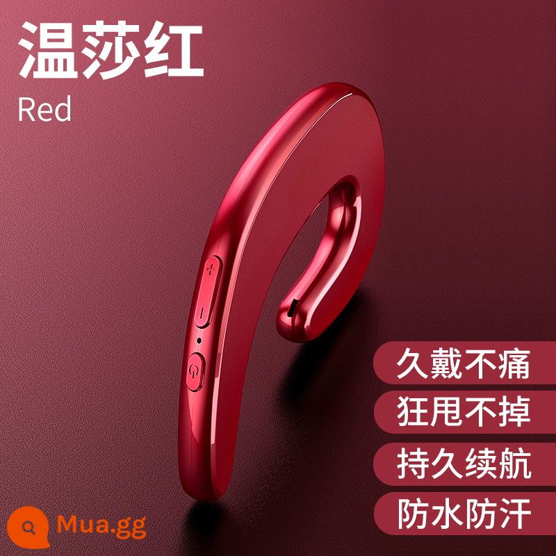 Tai Nghe Bluetooth Cao Cấp Không Đau Remax Dẫn Truyền Qua Xương Một Tai Loại Treo Tai Không Dây Thực Sự Huawei Hai Tai Thể Thao Không Tai 2021 Mới Điện Thoại Di Động Xiaomi Áp Dụng Cho Nam Và Nữ Tai Phổ Thông Không Tai - [Windsor Red] Không đau khi đeo lâu ★ Tuổi thọ pin siêu cao ★ Không thể rung ra ★ Không vào tai