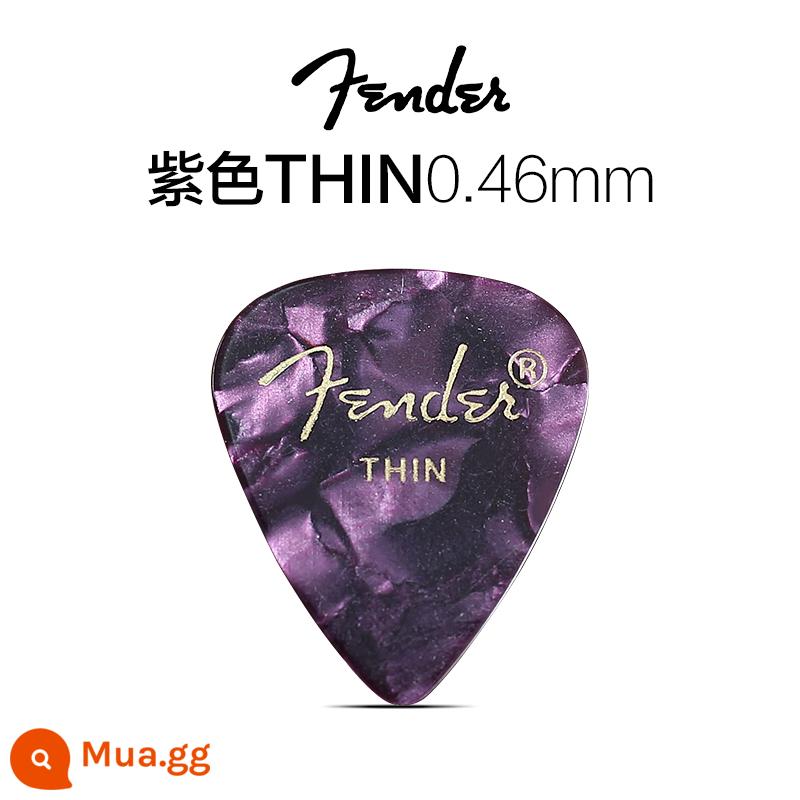 Fender Fender điện gỗ guitar bass mái chèo ballad fingerstyle phụ kiện quả bom tốc độ chống trượt celluloid gảy đàn mùa xuân mảnh - Tím MỎNG 0.46MM