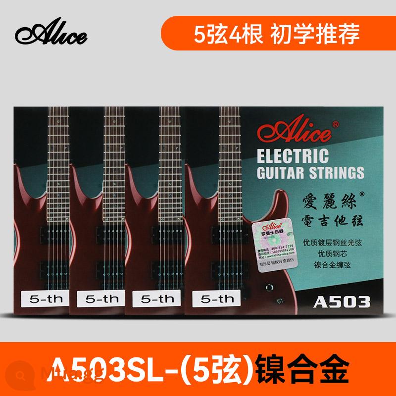 Xác Thực Dây Đàn Guitar Điện Alice A503 Đàn Guitar Điện 1 Dây 10 Dây 1 Dây Bộ 6 One Hyun Bộ - 4 gói 5 dây