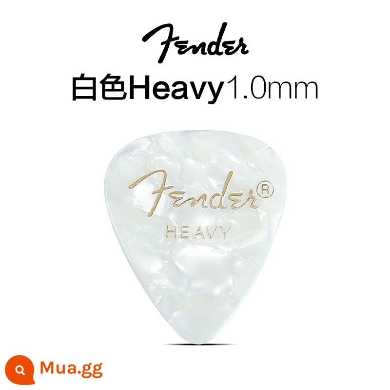 Fender Fender điện gỗ guitar bass mái chèo ballad fingerstyle phụ kiện quả bom tốc độ chống trượt celluloid gảy đàn mùa xuân mảnh - Trắng NẶNG 1.0MM