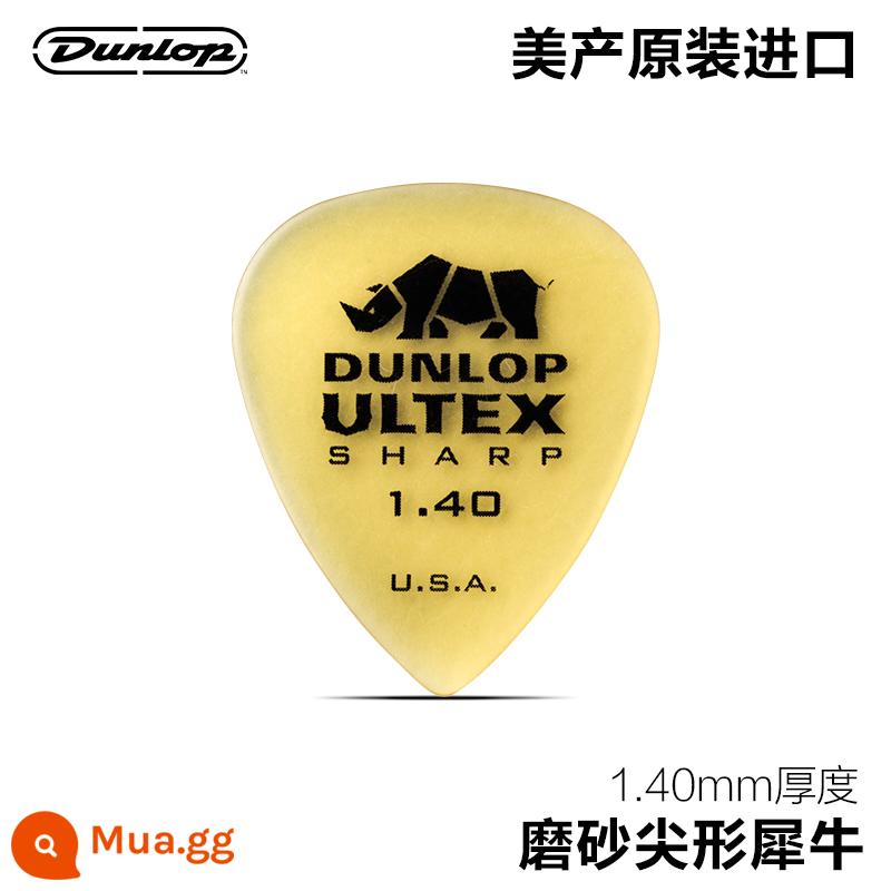 Dunlop Đàn Guitar Điện Dunlop Miếng gảy Tốc Độ Chơi Chà Chống Trơn Trượt Dân Gian Đàn Guitar Gỗ Sắc Nét Tê Giác Quét Dây Lò Xo - Tê giác sừng nhọn 1,4mm