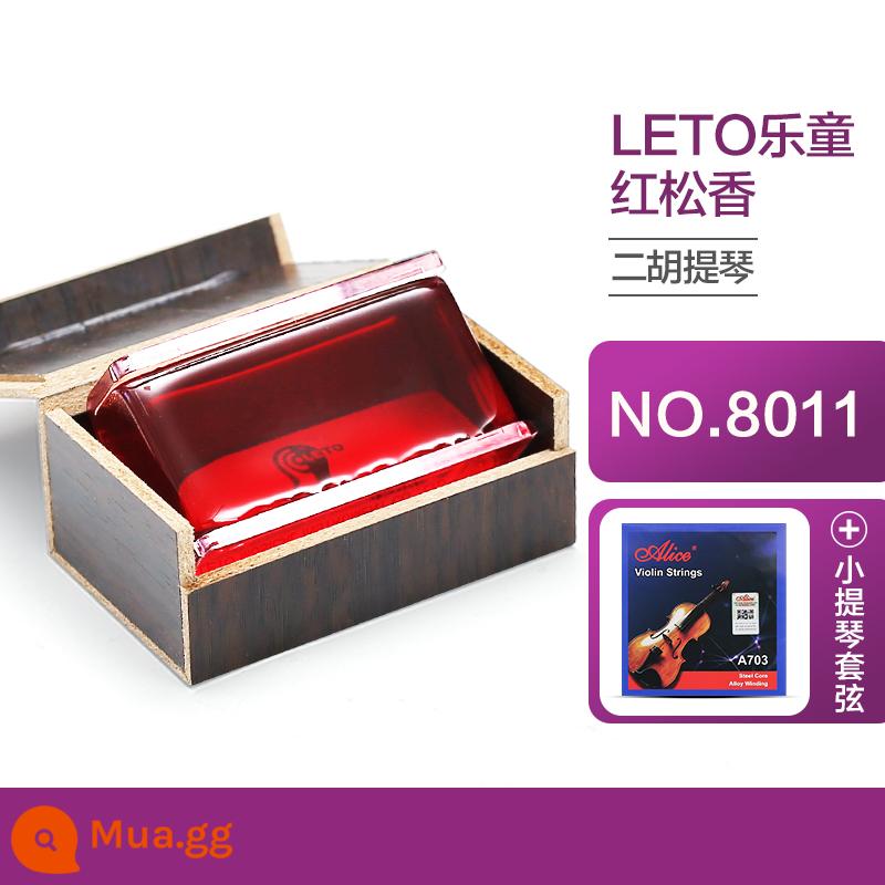 LETO Letong 8010 chuyên nghiệp đàn nhị nhựa thông khối violon cao cấp Cello nhạc cụ chuyên dụng Nhựa Thông - Bộ dây đàn violin + nhựa thông đỏ 8011