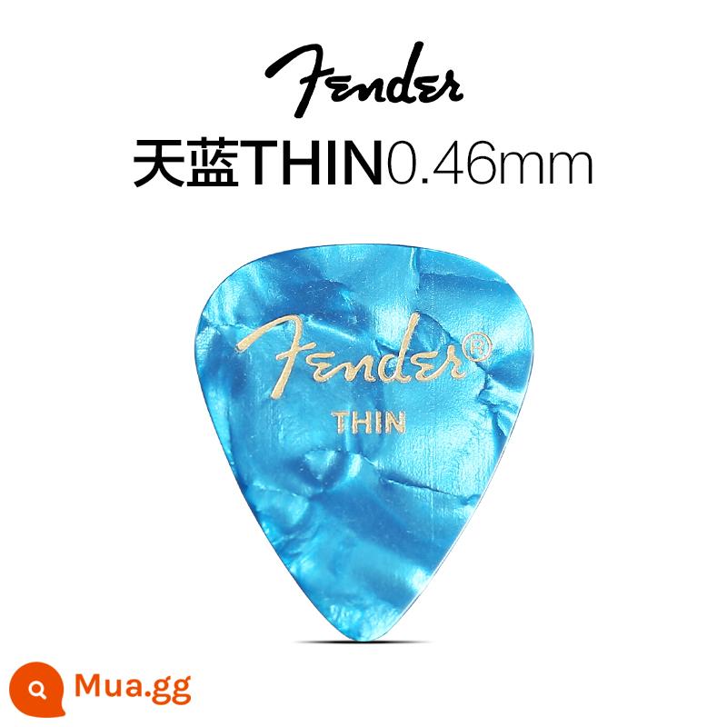 Fender Fender điện gỗ guitar bass mái chèo ballad fingerstyle phụ kiện quả bom tốc độ chống trượt celluloid gảy đàn mùa xuân mảnh - Xanh da trời THIN 0.46MM