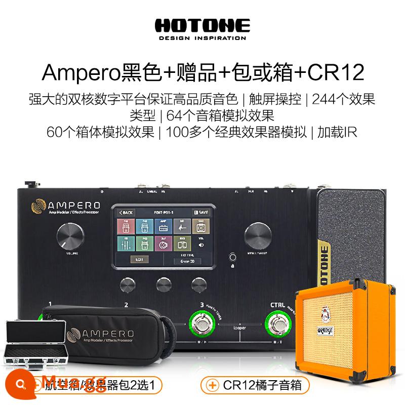 Đàn guitar điện mini Hotone Ampero one Stomp II thiết bị hiệu ứng toàn diện đàn guitar bass thế hệ 2 - [SF] Đen + Quà Tặng + Túi hoặc Hộp + Cam CR12