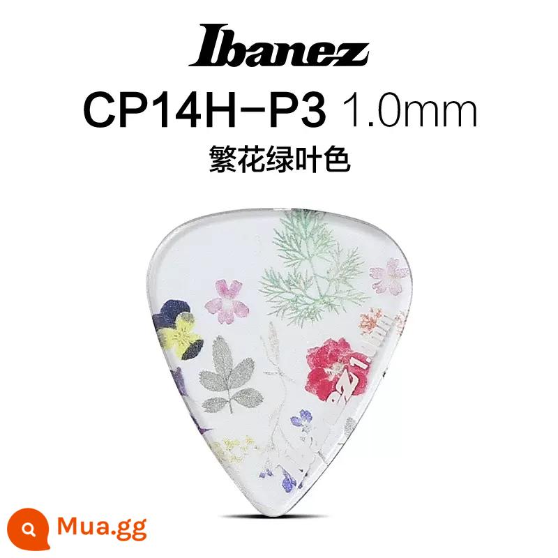 Nissan IBANEZ kính vạn hoa dòng đàn guitar dân gian pick gảy đàn tốc độ phụ kiện đàn guitar CHỌN - Hoa và lá xanh 1.0mm