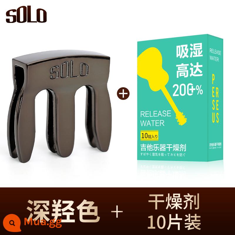 SOLO violon tắt tiếng đặc biệt để giảm âm lượng thực hành không làm phiền âm thanh giảm thanh phụ kiện nhạc cụ chuyên nghiệp - Màu hydroxyl đậm + chất hút ẩm [10 viên]