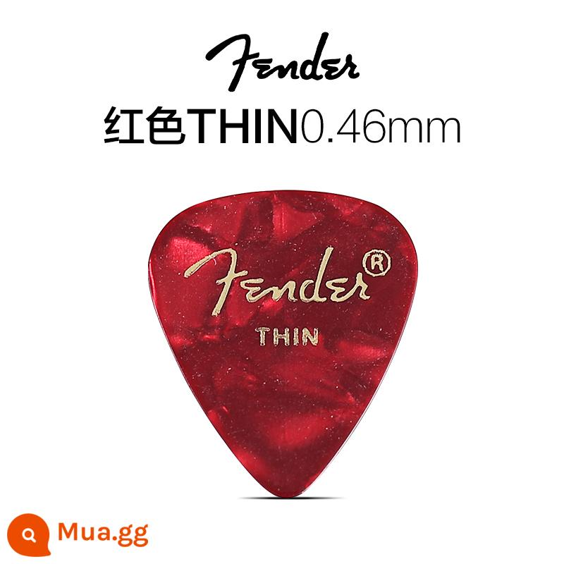 Fender Fender điện gỗ guitar bass mái chèo ballad fingerstyle phụ kiện quả bom tốc độ chống trượt celluloid gảy đàn mùa xuân mảnh - Đỏ MỎNG 0.46MM