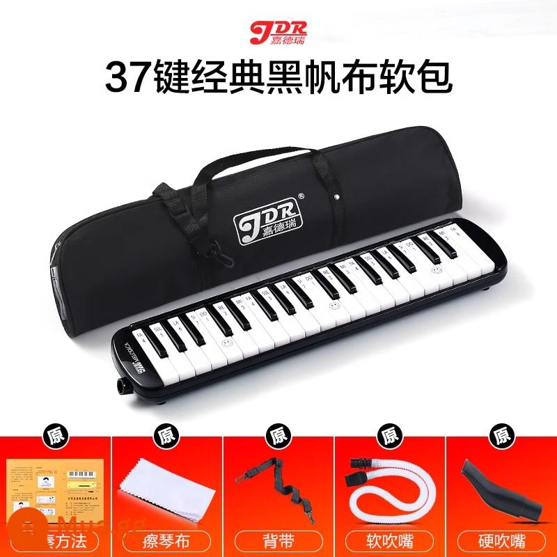 Đàn organ miệng Jiade Rui 37 phím 32 phím dành cho người mới bắt đầu học sinh tiểu học chơi nhạc cụ gió chuyên nghiệp cho trẻ nhỏ và bé gái - Túi mềm đen 37 phím] 1 bộ ống thổi