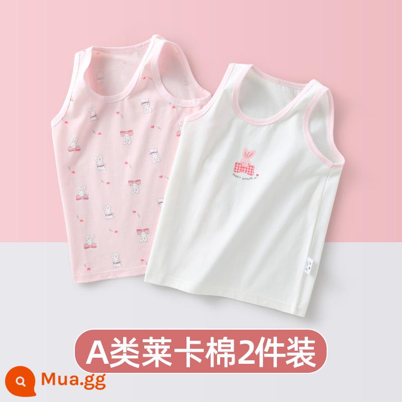 Áo Vest Trẻ Em Bé Gái Mặc Cotton Bé Gái Bé Gái Bé Gái Địu Nhỏ Trẻ Em Bé Gái Quần Lót Bé Gái Vest Nhỏ - Cotton Tutu-Lycra (2 cái)