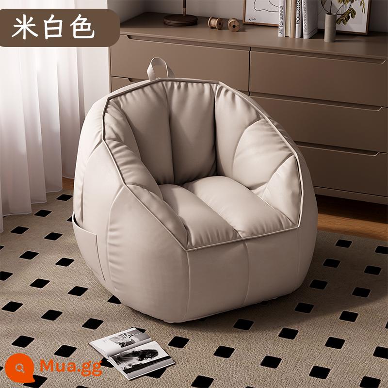 Ghế Sofa Lười Có Thể Nằm Ngủ Đơn Túi Đậu Căn Hộ Nhỏ Trẻ Em Sofa Nhỏ Phòng Ngủ Tatami Ghế Phòng Khách Phòng Khách - [Đặc biệt hàng ngày] Off-White [Vải công nghệ ba lớp]